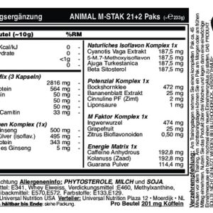 Universal Animal M-Stak 21 Packs