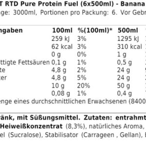 USN Trust RTD Pure Protein Fuel 6 x 500ml