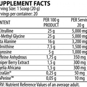 DY Nutrition Nox Pump Ultimate 400g Fruit Punch